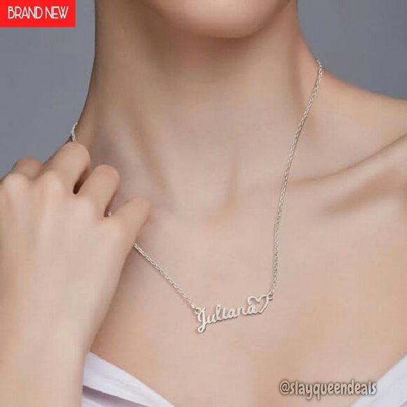 Custom Name Necklace Personalized Sterling Silver or Gold Pendant Gift - Picture 7 of 8